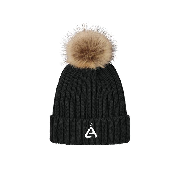 Knit Faux Fur Pom Beanie